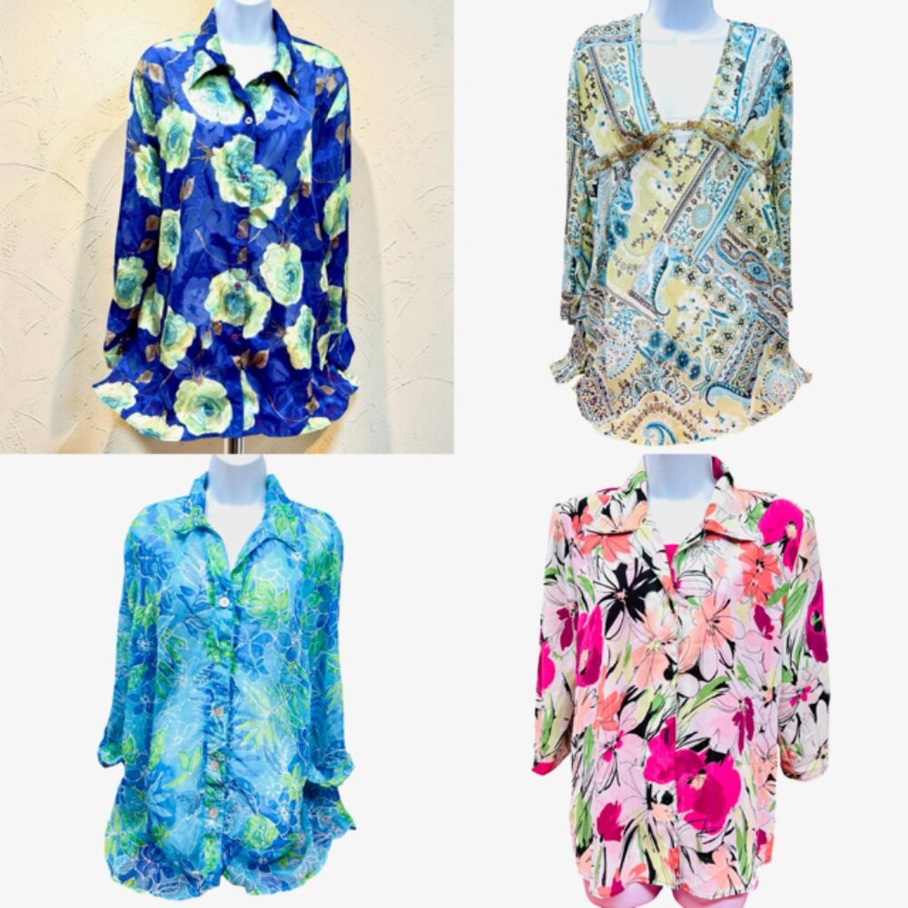 4 Blouses Size X 1X: Gloria Lance-Notation-Maggie Barn-MIXIT Long Sleeve(#56 - Picture 3 of 13